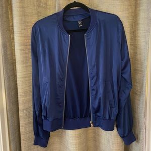 Windsor Blue Bomber-Style Jacket - Size M